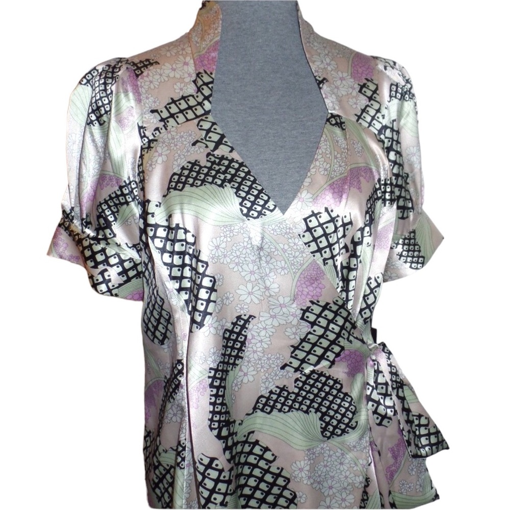 BCBG Max Azria Wrap Tie Blouse